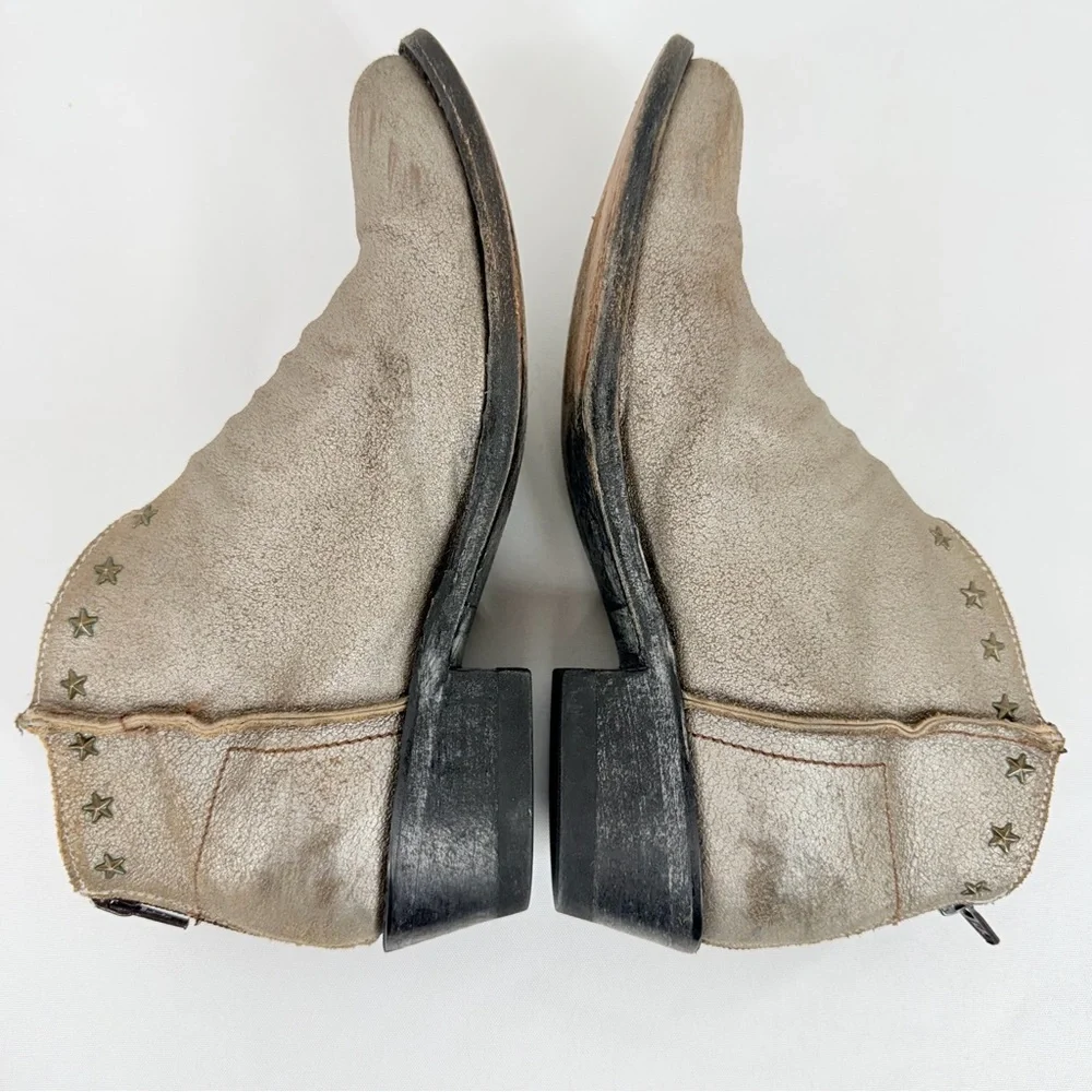 OG by Old Gringo size 6.5 Samara Star Studded Gunmetal Distressed Leather Boots